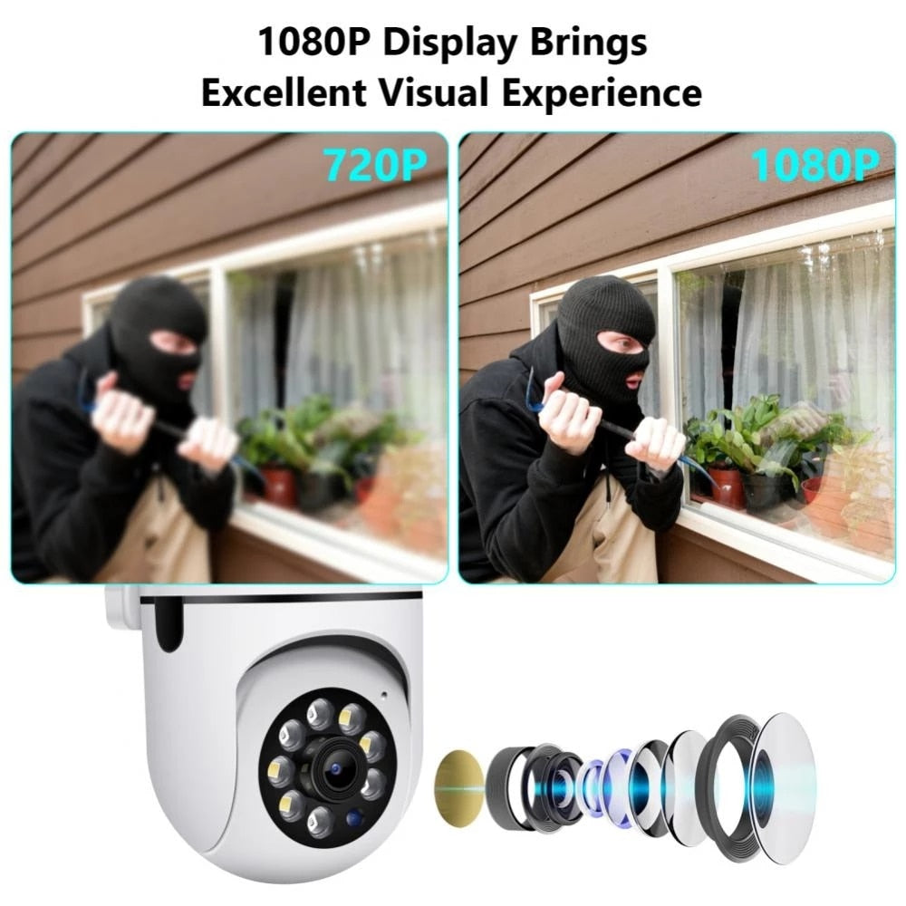 Wifi Camera Outdoor 4X Digital Zoom AI Human Detect Wireless Camera Security Surveillance