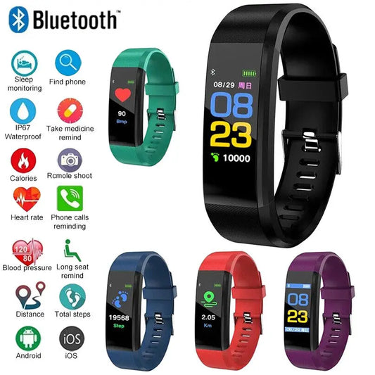 Intelligent Sports Bracelet Smartwatch for iOS Android Sport Fitness Tracker Kids Touch Wristband Watch