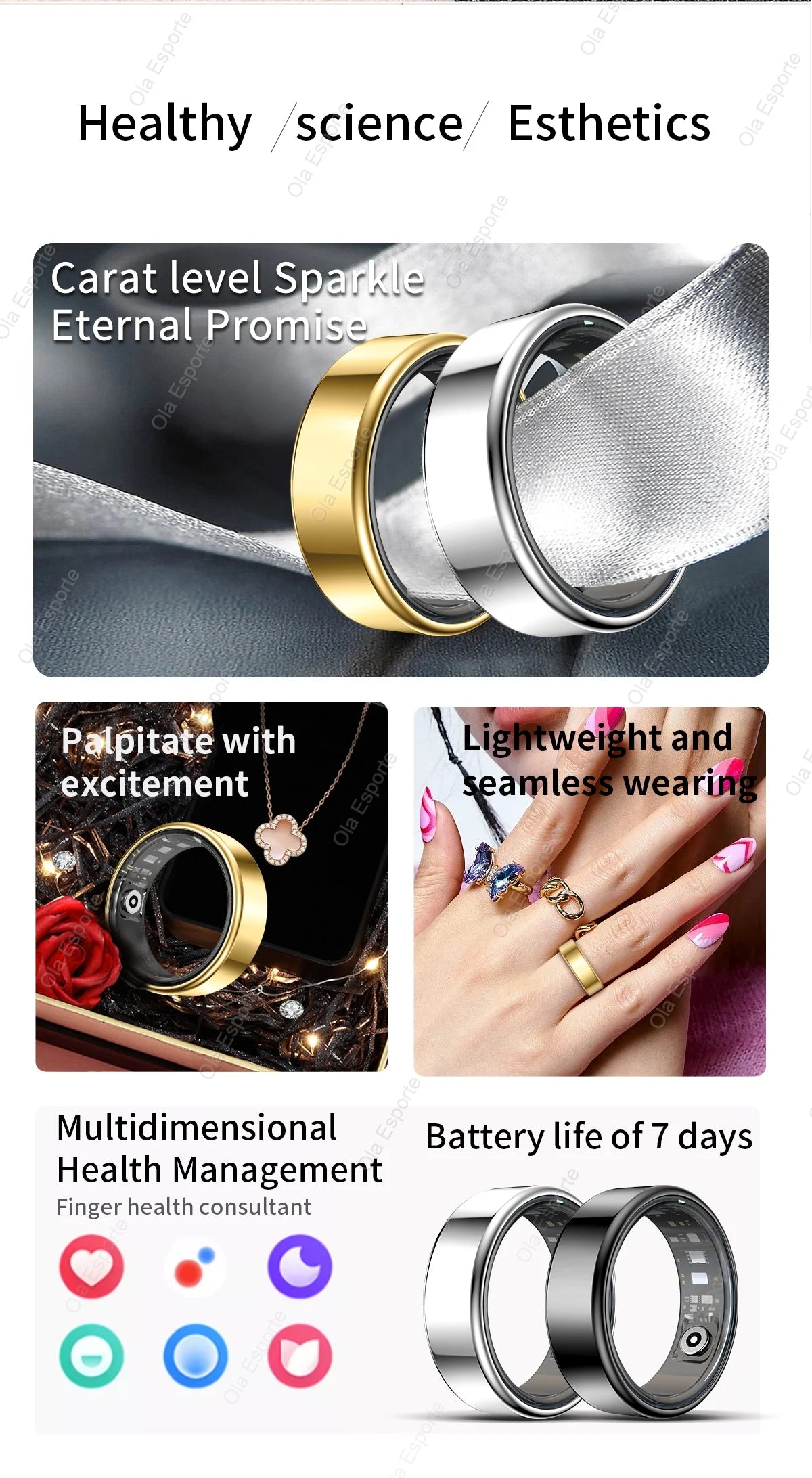 Ola Esporte Smart Ring: Advanced Health Monitoring in Minimalist Design