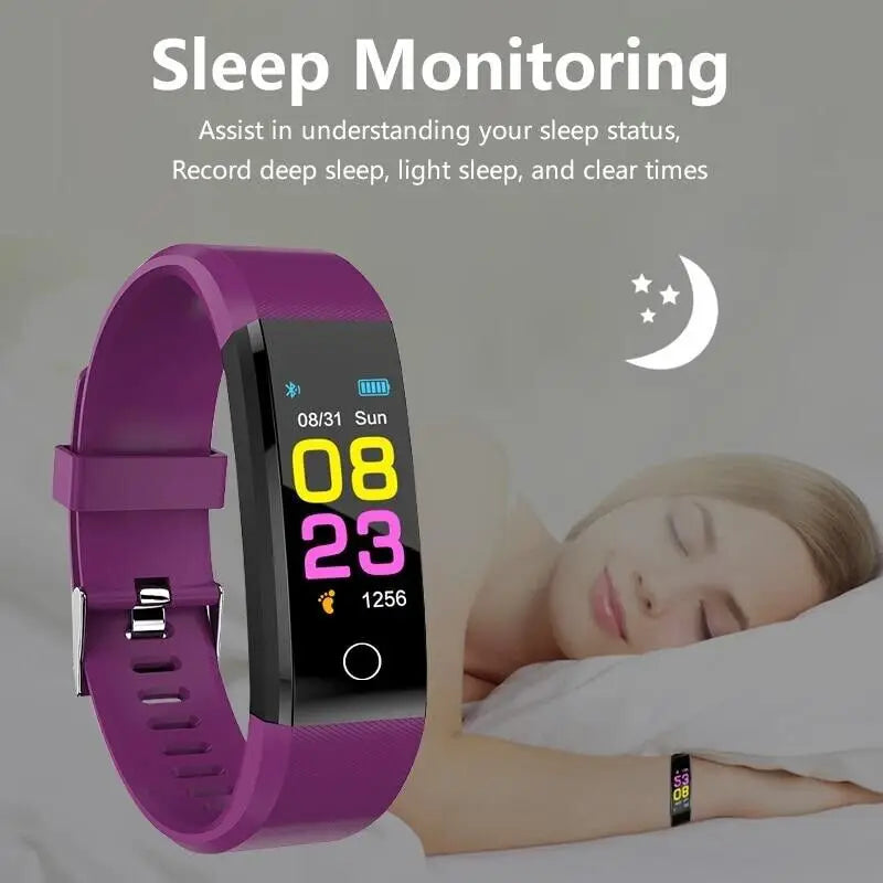 Intelligent Sports Bracelet Smartwatch for iOS Android Sport Fitness Tracker Kids Touch Wristband Watch