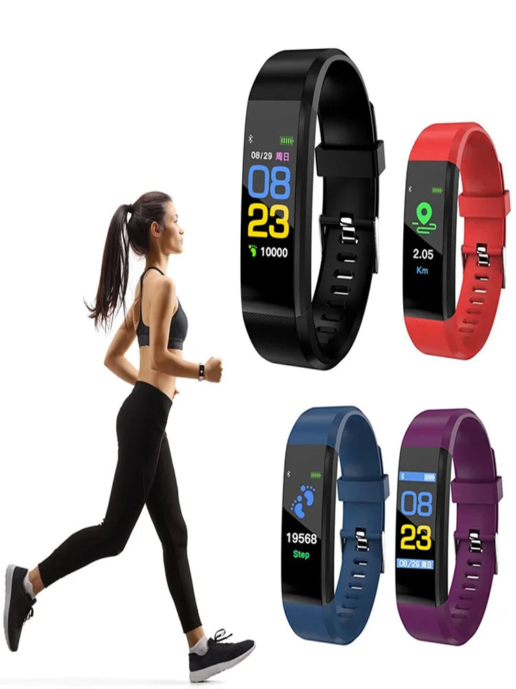 Intelligent Sports Bracelet Smartwatch for iOS Android Sport Fitness Tracker Kids Touch Wristband Watch