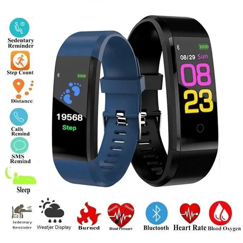 Intelligent Sports Bracelet Smartwatch for iOS Android Sport Fitness Tracker Kids Touch Wristband Watch