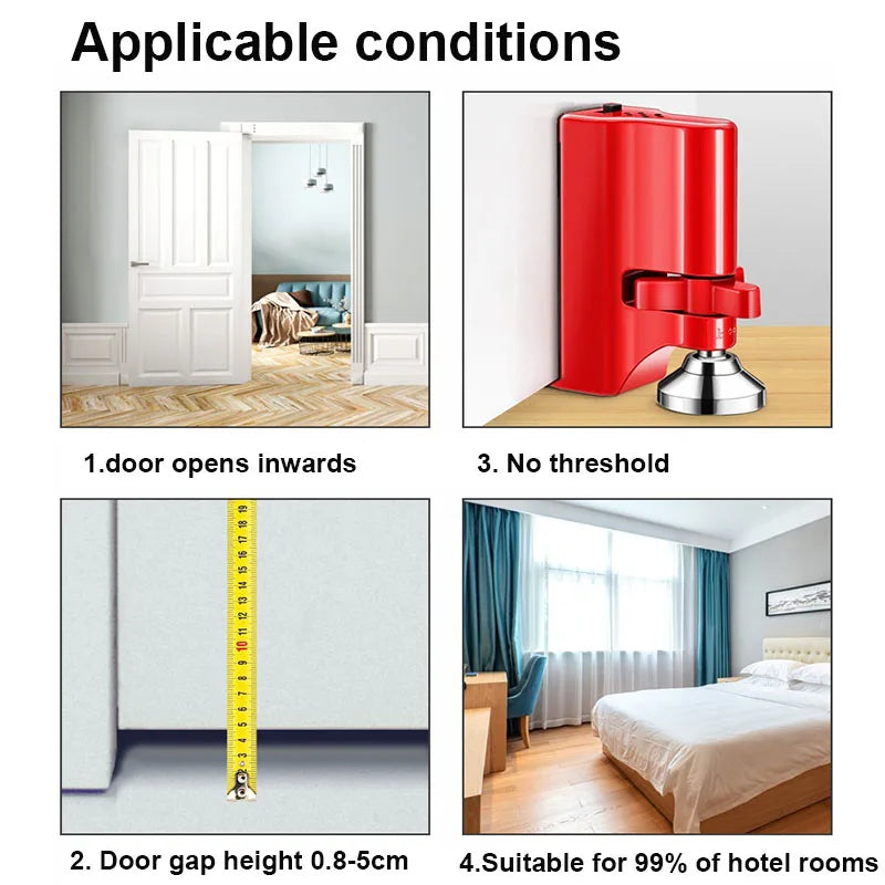 Red Door Stop Alarm Security Door Stopper