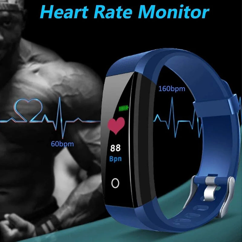 Intelligent Sports Bracelet Smartwatch for iOS Android Sport Fitness Tracker Kids Touch Wristband Watch