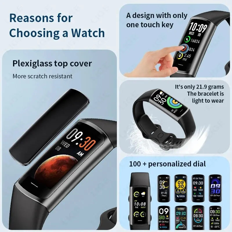 LIGE Fashion Smartwatch – Health Monitoring & Sports Tracking for Men & Ladies