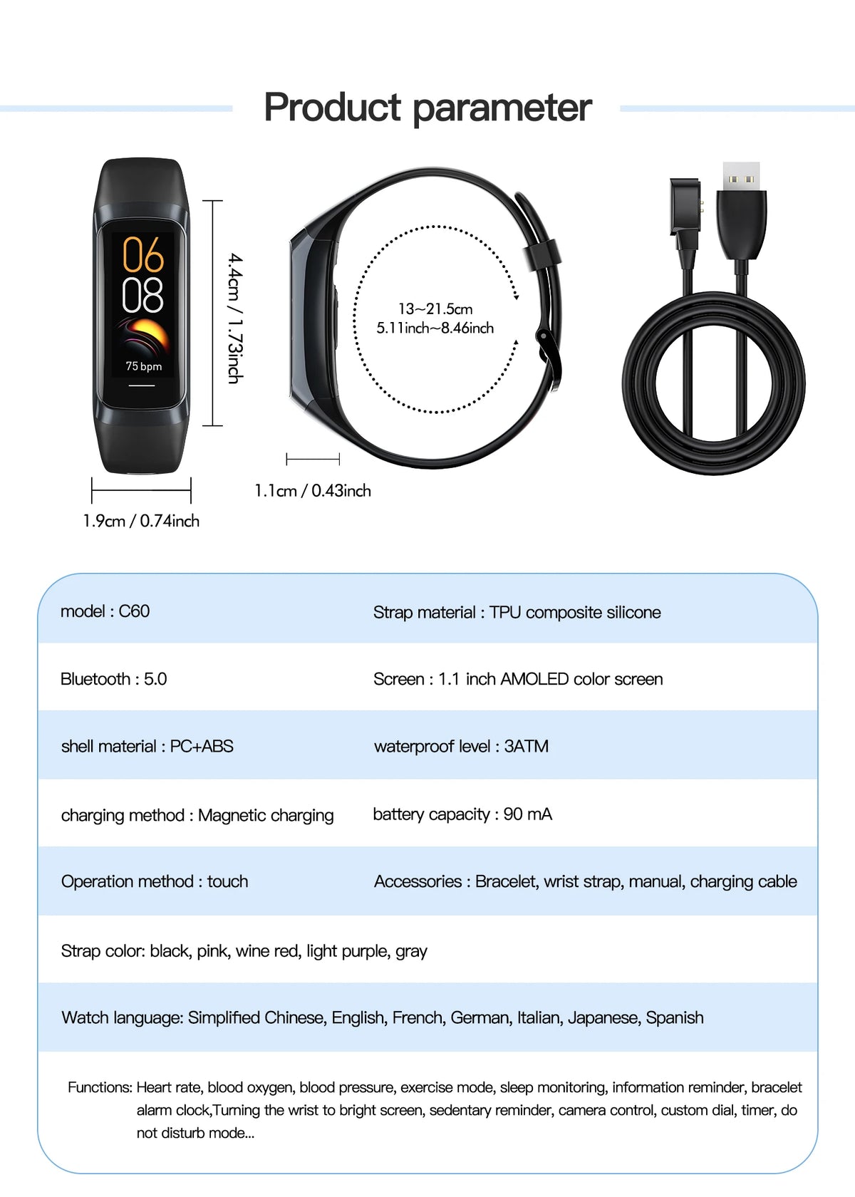 Advanced AMOLED Smartwatch with Body Temperature Monitoring – Your Complete Fitness Companion
