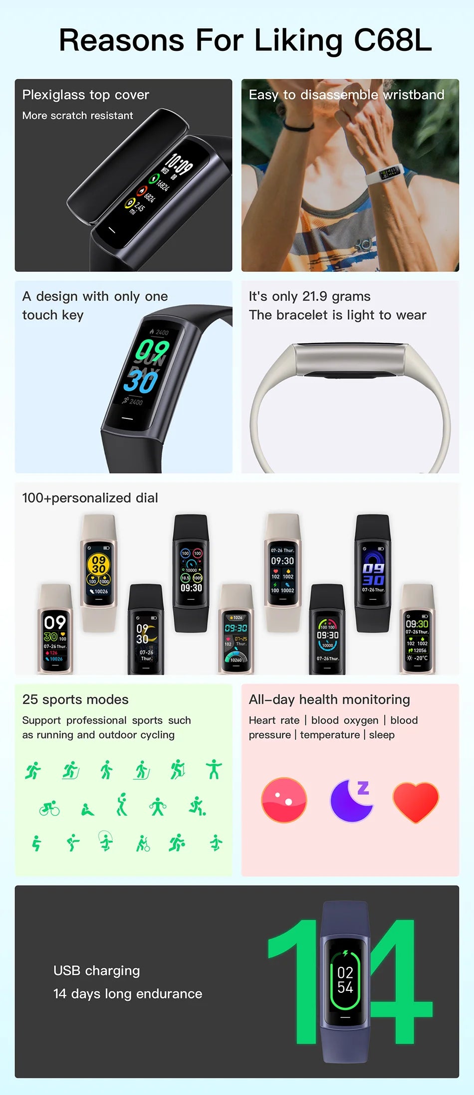 LIGE Fashion Smartwatch – Health Monitoring & Sports Tracking for Men & Ladies