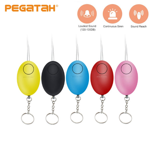 Self Defense Alarm Women120dB Egg Shape Girl Security Protect Alert Personal Safety Scream Loud Keychain Emergency Alarm